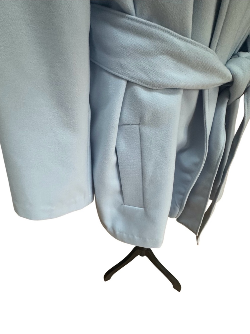 Banana Republic Davenport Blue Belted Short Shawl Collar Pea Coat Worn Twice XL - Picture 3 of 11